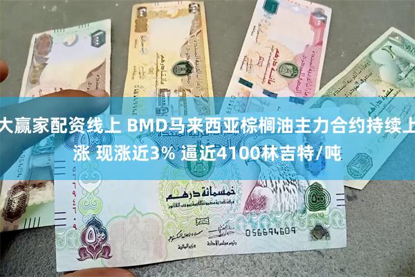 大赢家配资线上 BMD马来西亚棕榈油主力合约持续上涨 现涨近3% 逼近4100林吉特/吨