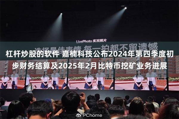 杠杆炒股的软件 嘉楠科技公布2024年第四季度初步财务结算及2025年2月比特币挖矿业务进展